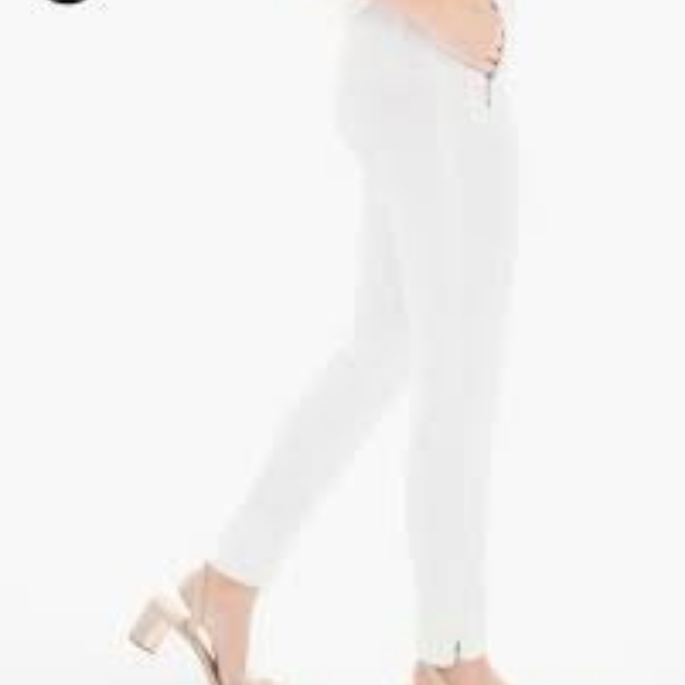 Chico's Black Label Textured Tapered Ankle Pant, 4